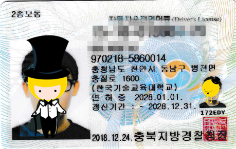 韩国驾照翻译，韩语翻译，西安翻译公司